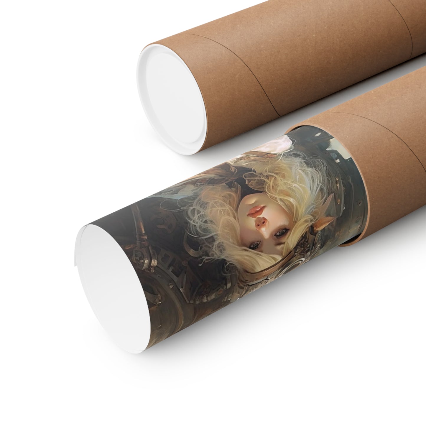Steampunk Gunslinger Woman 8 - Steampunk Poster - Portrait - 12x18, 20x30, 24x36 - Museum Grade Matte Paper - by Nyobium