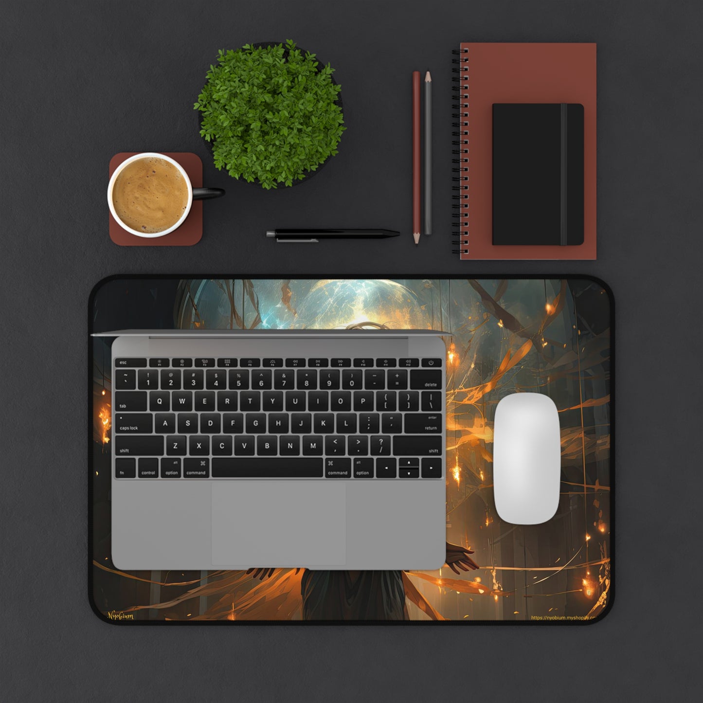 Desk Mat, MTG Playmat, MTG Playmat with Zones, Trading Card Game Play Mat, MTG Accessories, Gifts for Gamers, Golden Paladin 2