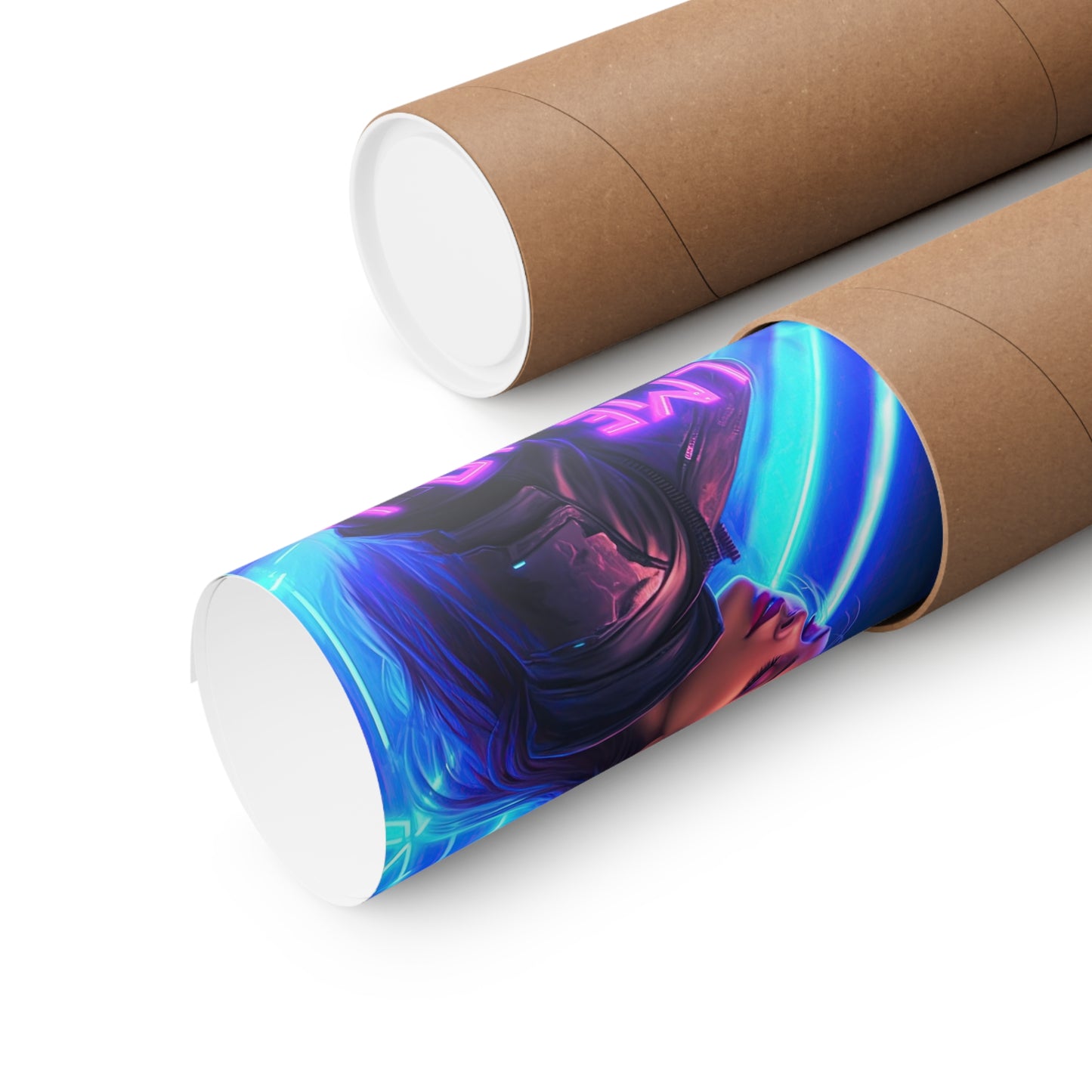 Neon Dancer 5 - Cyberpunk Neon Series Poster - Portrait - 12x18, 20x30, 24x36 - Museum Grade Matte Paper - by Nyobium