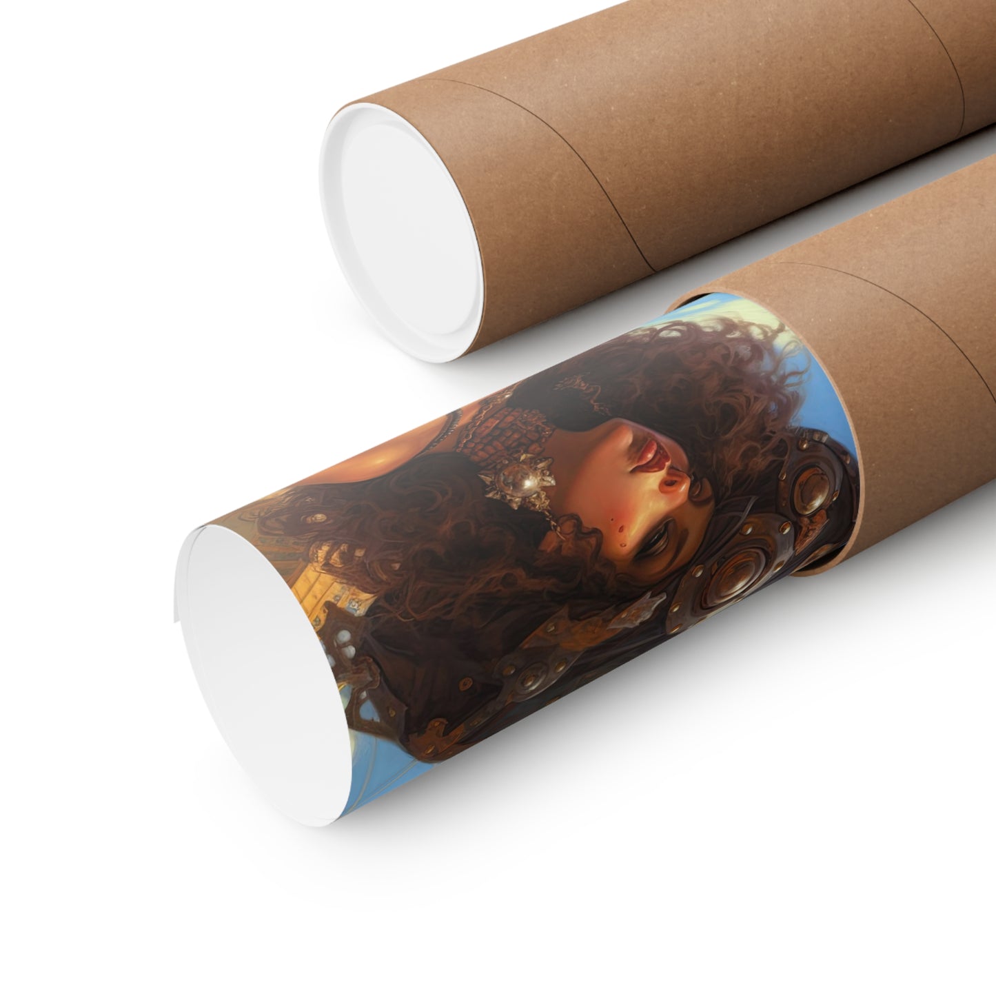 Steampunk Gunslinger Woman 10 - Steampunk Poster - Portrait - 12x18, 20x30, 24x36 - Museum Grade Matte Paper - by Nyobium