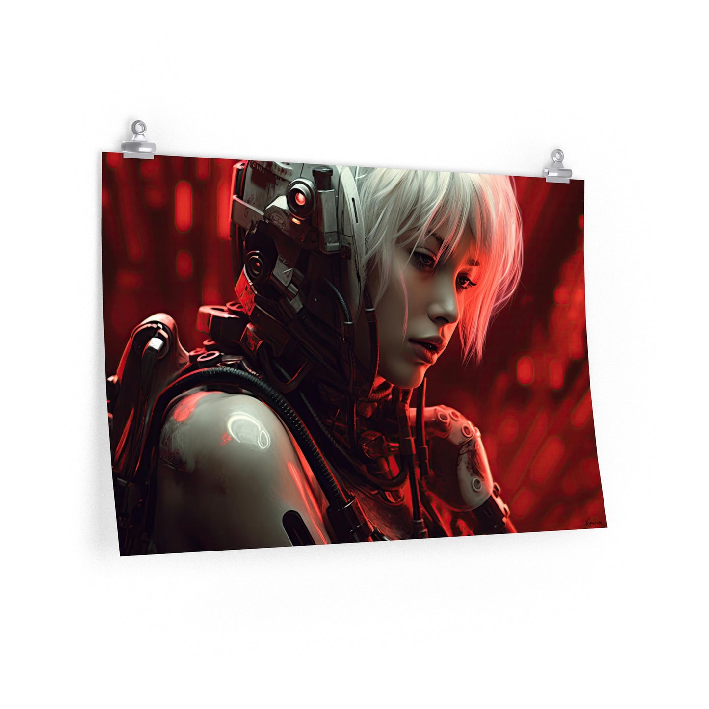 Space Girl 6 - Space Girls Series Sci-fi Poster -- Landscape - 18x12, 30x20, 36x24 - Museum Grade Matte Paper - by Nyobium