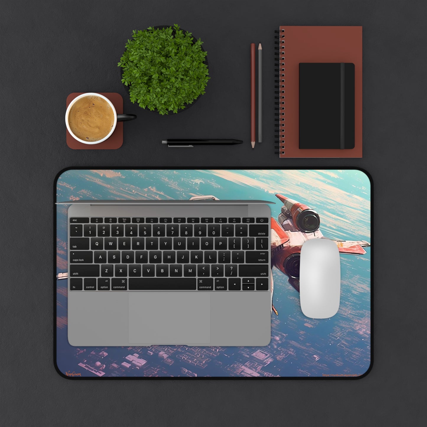 Desk Mat, MTG Playmat, MTG Playmat with Zones, Trading Card Game Play Mat, MTG Accessories, Gifts for Gamers, Gunship