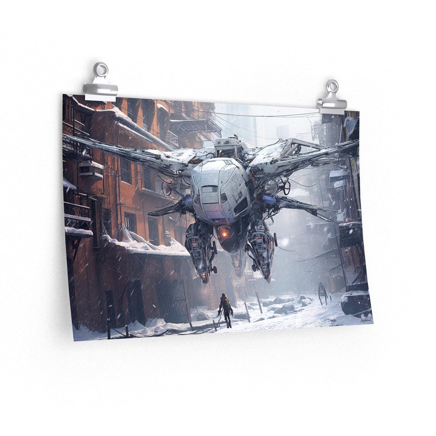 Arachnobot 3 - Scifi Worlds Poster - Landscape - 18x12, 30x20, 36x24 - Museum Grade Matte Paper - by Nyobium