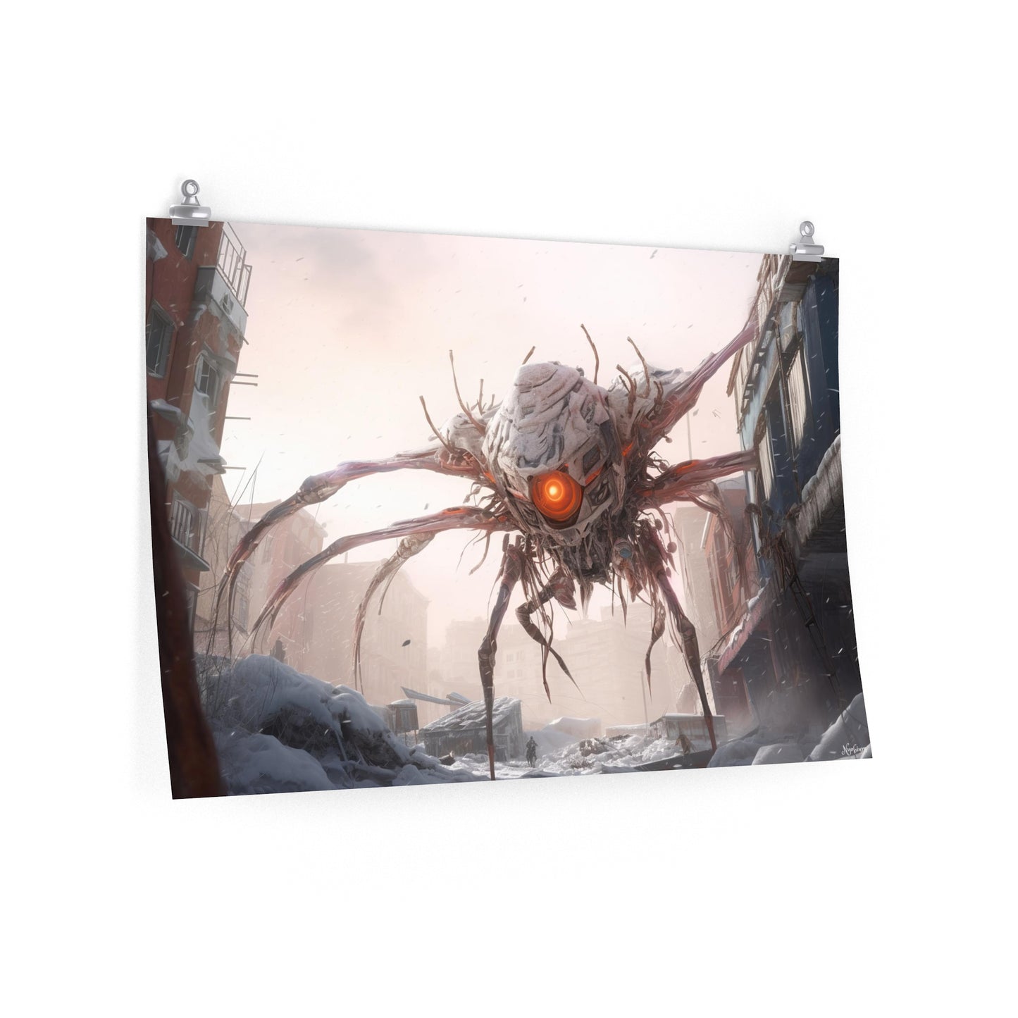 Arachnobot 5 - Scifi Worlds Poster - Landscape - 18x12, 30x20, 36x24 - Museum Grade Matte Paper - by Nyobium