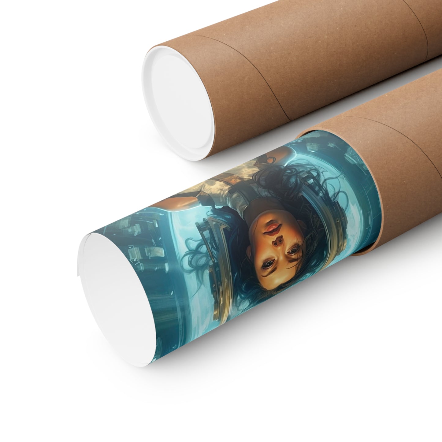 Scifi Girl 2 - Space Girls Series Sci-fi Poster - Portrait - 12x18, 20x30, 24x36 - Museum Grade Matte Paper - by Nyobium