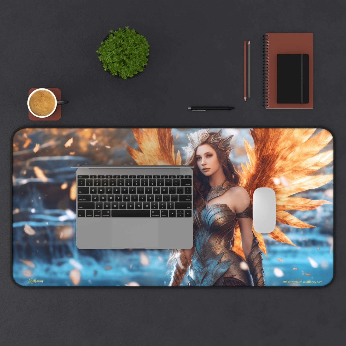 Desk Mat, MTG Playmat, MTG Playmat with Zones, Trading Card Game Play Mat, MTG Accessories, Gifts for Gamers, Archangel 4