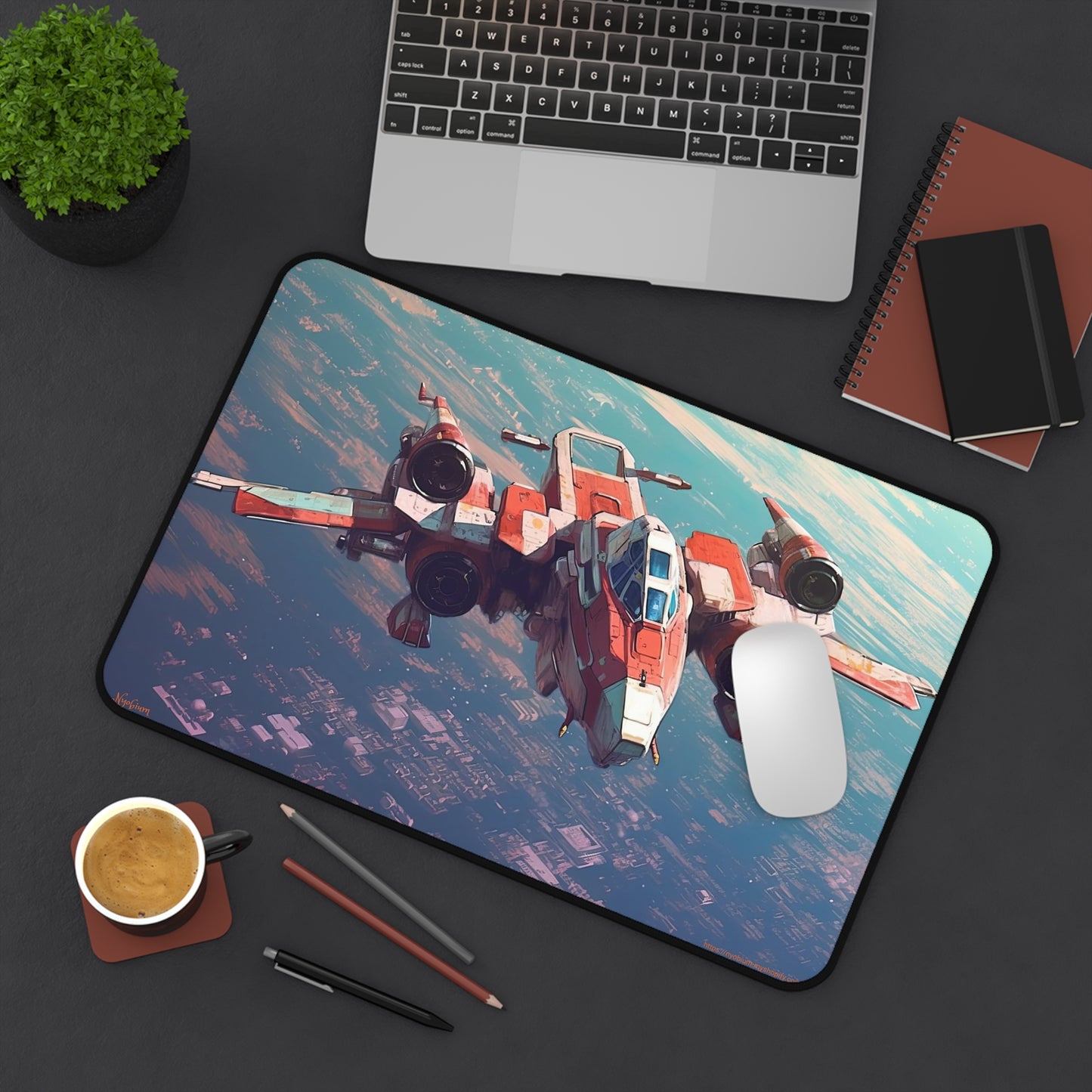 Desk Mat, MTG Playmat, MTG Playmat with Zones, Trading Card Game Play Mat, MTG Accessories, Gifts for Gamers, Gunship