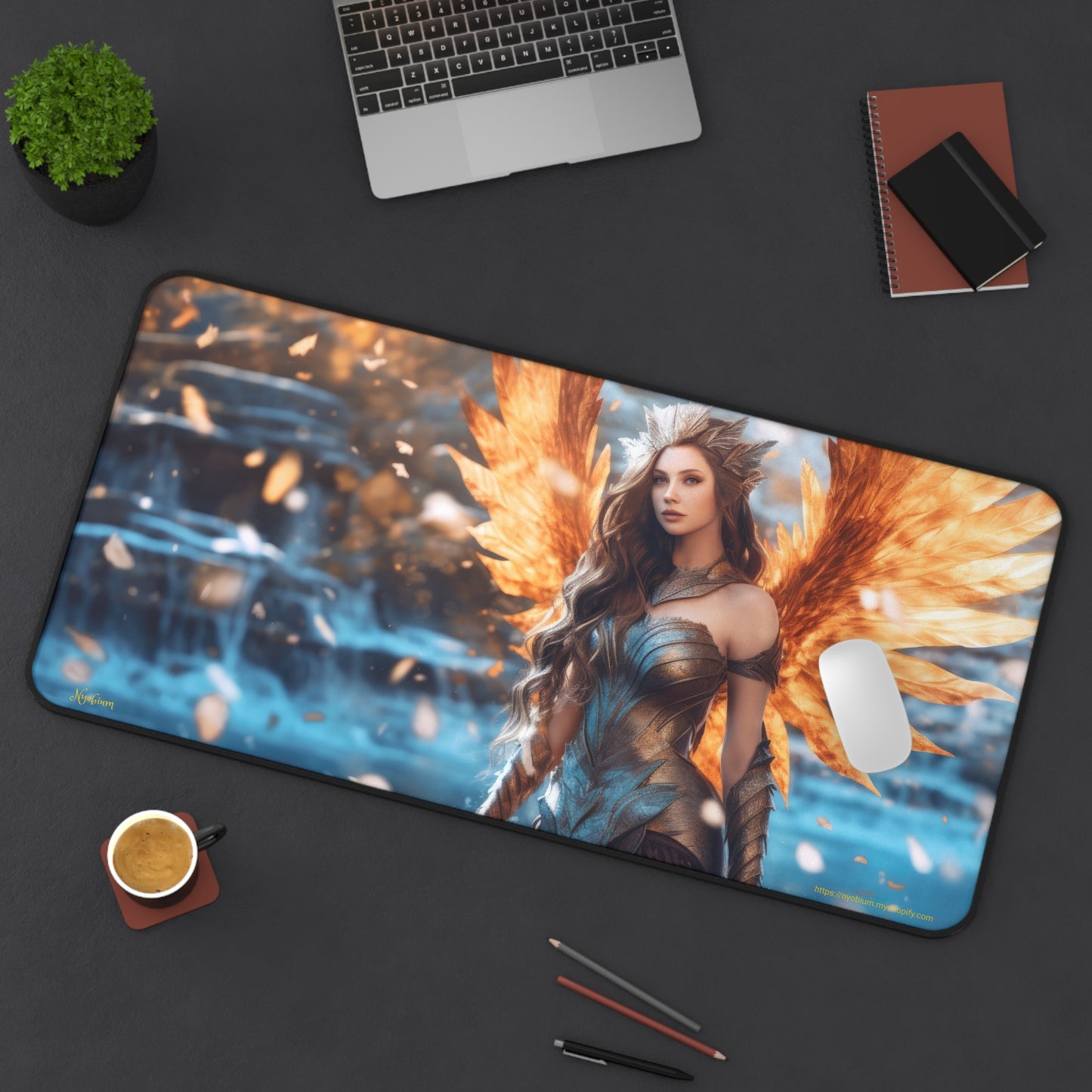 Desk Mat, MTG Playmat, MTG Playmat with Zones, Trading Card Game Play Mat, MTG Accessories, Gifts for Gamers, Archangel 4
