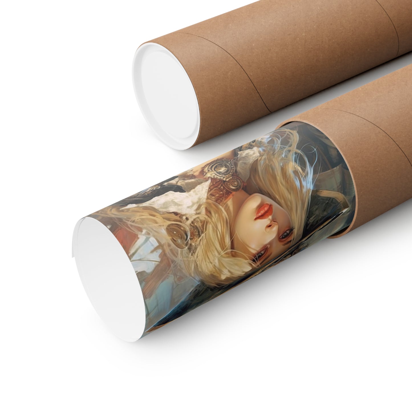 Steampunk Gunslinger Woman 13 - Steampunk Poster - Portrait - 12x18, 20x30, 24x36 - Museum Grade Matte Paper - by Nyobium