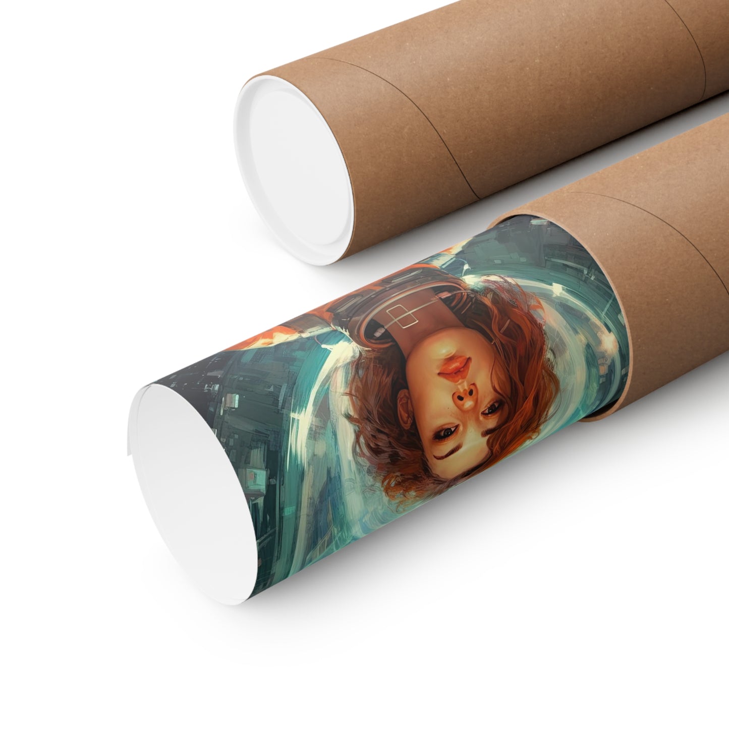 Scifi Girl 9 - Space Girls Series Sci-fi Poster - Portrait - 12x18, 20x30, 24x36 - Museum Grade Matte Paper - by Nyobium