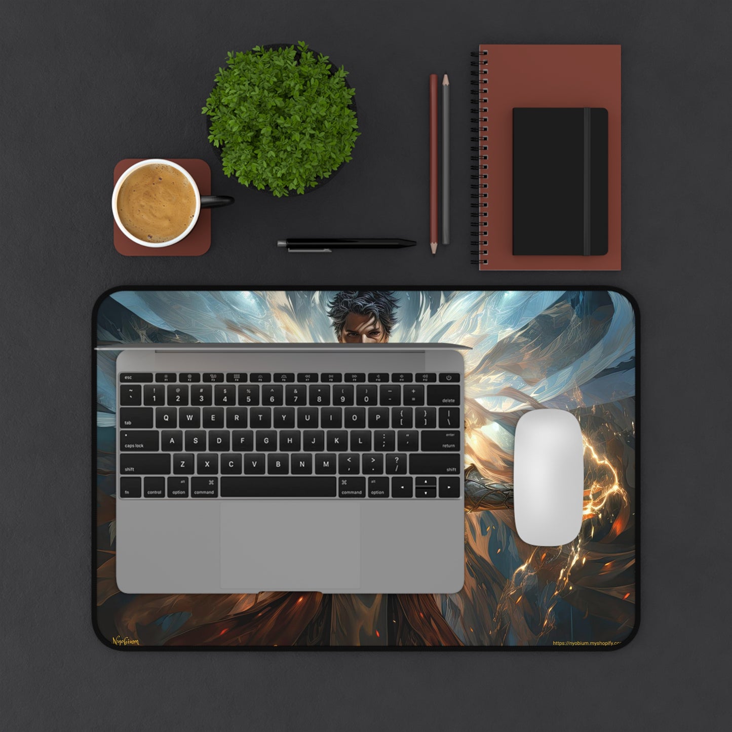 Desk Mat, MTG Playmat, MTG Playmat with Zones, Trading Card Game Play Mat, MTG Accessories, Gifts for Gamers, Playing with Fire