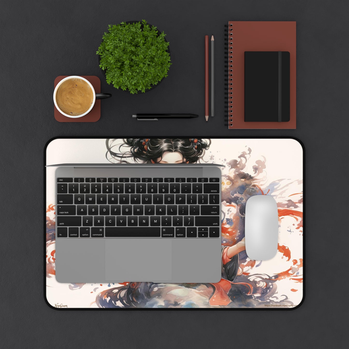 Desk Mat, MTG Playmat, MTG Playmat with Zones, Trading Card Game Play Mat, MTG Accessories, Gifts for Gamers, Fire Magi 2