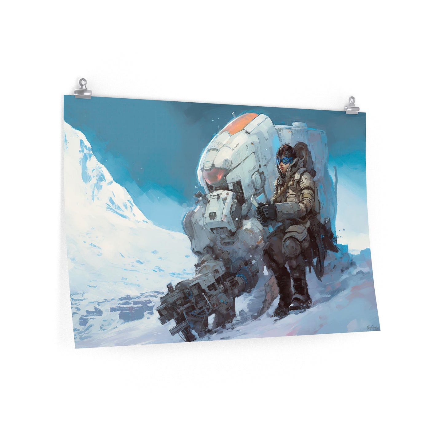 Robot Scenes 2 - Robot Scenes Series Sci-fi Poster -- Landscape - 18x12, 30x20, 36x24 - Museum Grade Matte Paper - by Nyobium