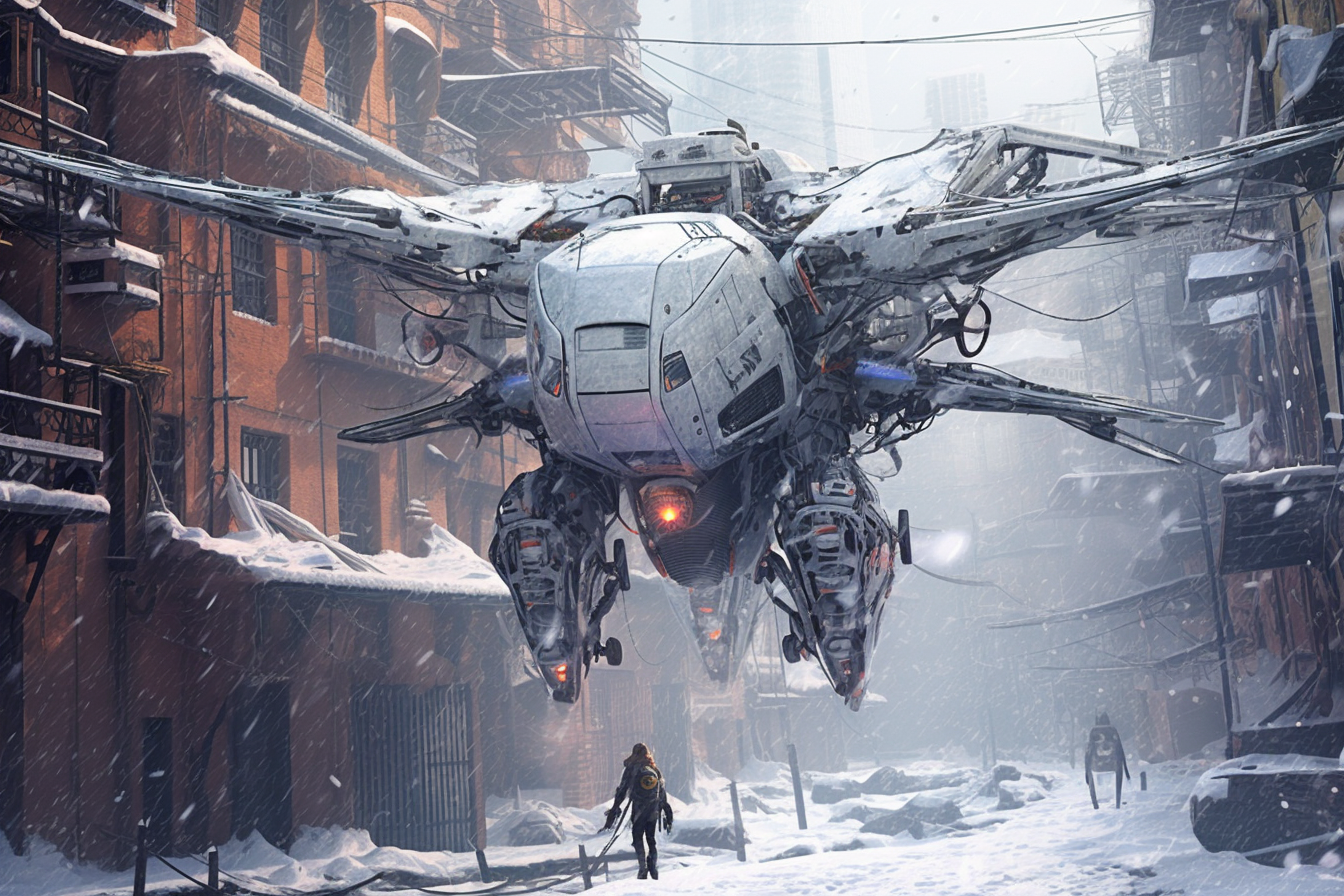 Arachnobot 3 - Scifi Worlds Poster - Landscape - 18x12, 30x20, 36x24 - Museum Grade Matte Paper - by Nyobium