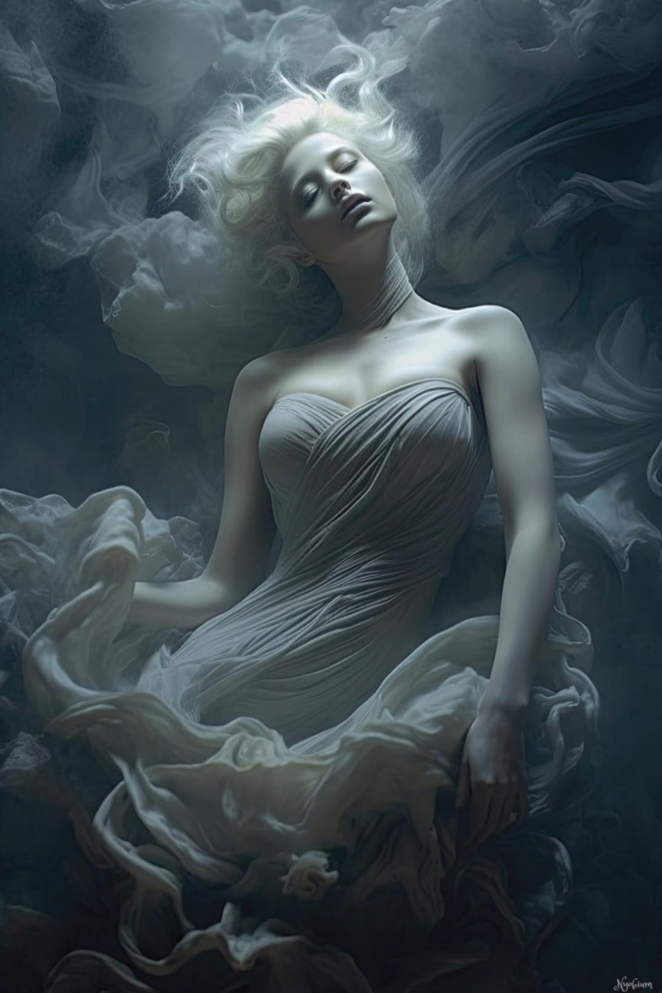 Dream Girl 6 - Fantasy Poster - Portrait - 12x18, 20x30, 24x36 - Museum Grade Matte Paper - by Nyobium