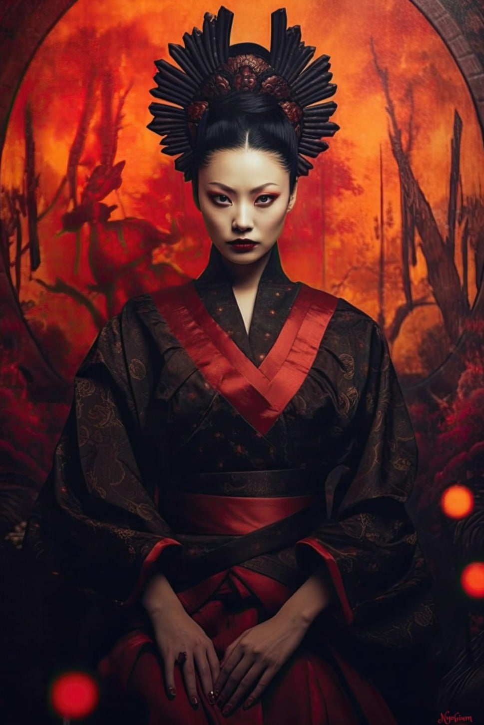 Silk Woman 5 - Silk Series Poster - Portrait - 12x18, 20x30, 24x36 - Museum Grade Matte Paper - by Nyobium