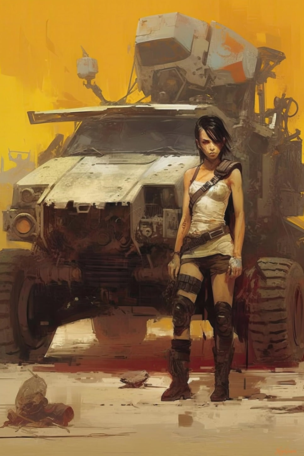 Nomad 5 - Cyberpunk Dystopic Series Poster - Portrait - 12x18, 20x30, 24x36 - Museum Grade Matte Paper - by Nyobium