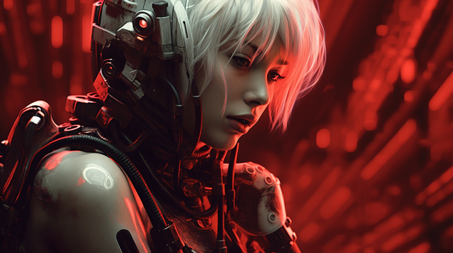 Space Girl 6 - Space Girls Series Sci-fi Poster -- Landscape - 18x12, 30x20, 36x24 - Museum Grade Matte Paper - by Nyobium