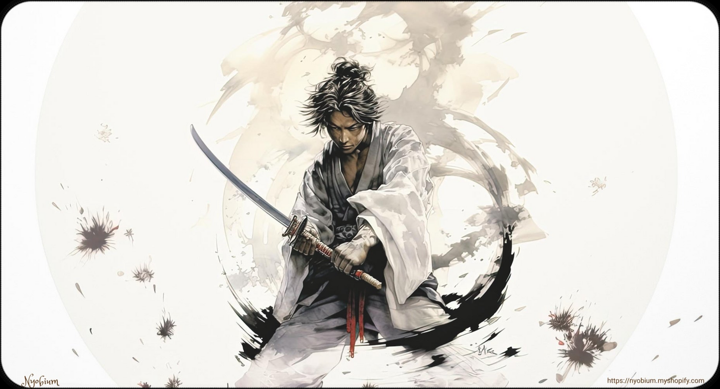 a painting of a man holding a sword