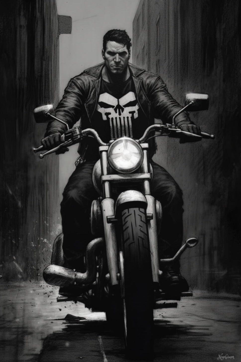 Punisher - Sups Fanart Poster - Portrait - 12x18, 20x30, 24x36 - Museum Grade Matte Paper - by Nyobium