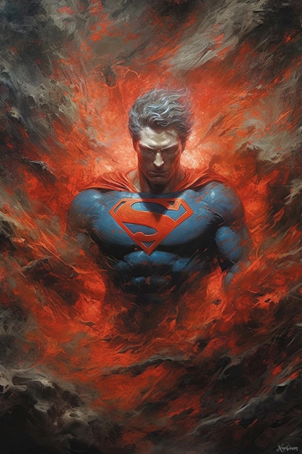 Superman 7 - Sups Fanart Poster - Portrait - 12x18, 20x30, 24x36 - Museum Grade Matte Paper - by Nyobium