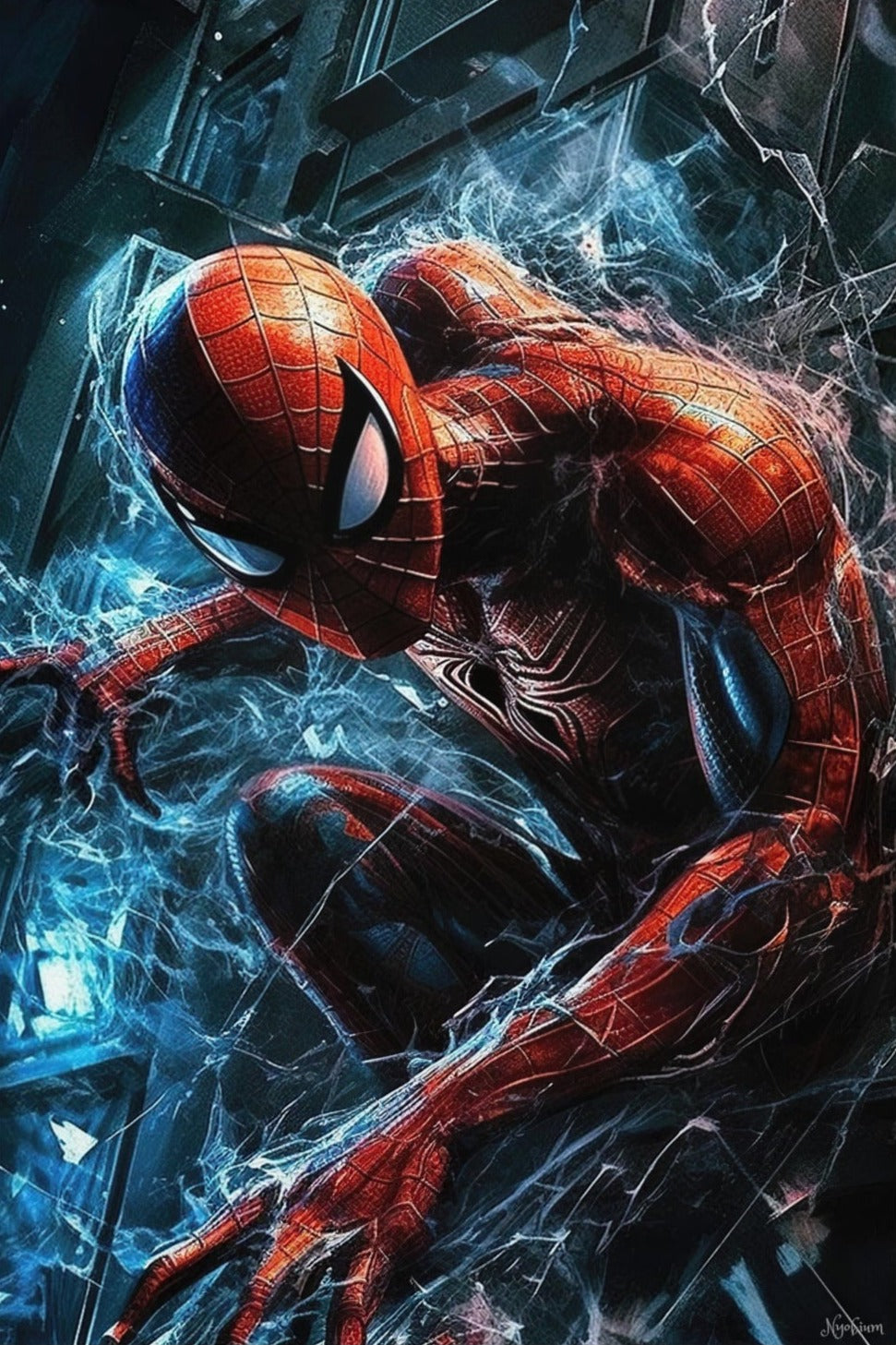 Spiderman 2 - Sups Fanart Poster - Portrait - 12x18, 20x30, 24x36 - Museum Grade Matte Paper - by Nyobium