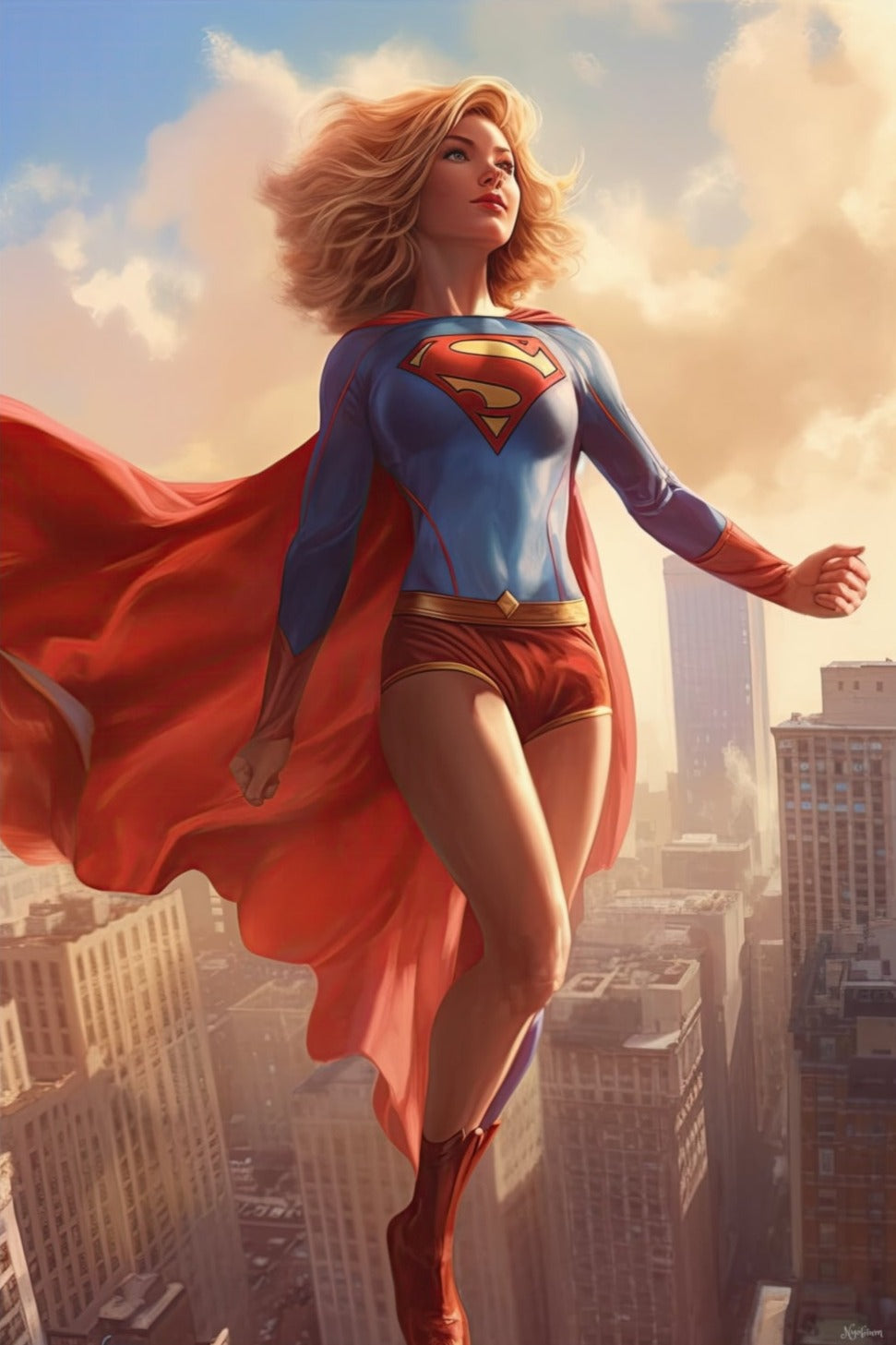 Supergirl 2 - Sups Fanart Poster - Portrait - 12x18, 20x30, 24x36 - Museum Grade Matte Paper - by Nyobium