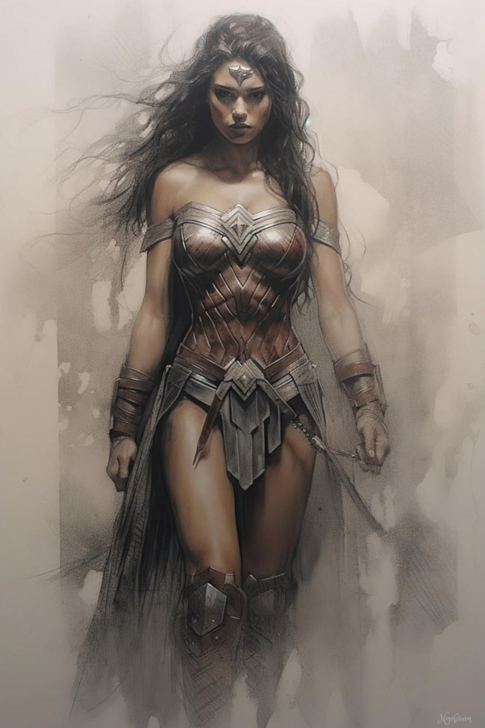 Wonder Woman 4 - Sups Fanart Poster - Portrait - 12x18, 20x30, 24x36 - Museum Grade Matte Paper - by Nyobium
