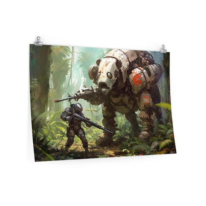 Robot Scenes 9 -  Robot Scenes Series Sci-fi Poster -- Landscape - 18x12, 30x20, 36x24 - Museum Grade Matte Paper - by Nyobium