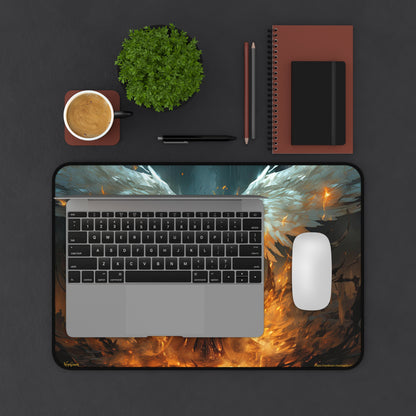 Desk Mat, MTG Playmat, MTG Playmat with Zones, Trading Card Game Play Mat, MTG Accessories, Gifts for Gamers, Hell Angel
