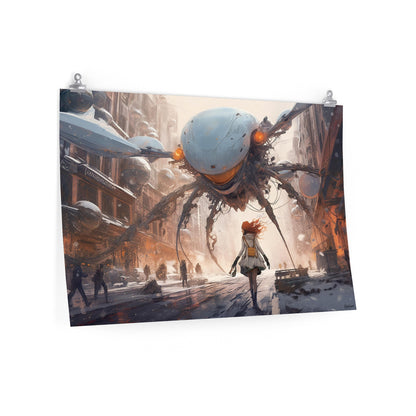 Arachnobot 2-  Scifi Worlds Poster - Landscape - 18x12, 30x20, 36x24 - Museum Grade Matte Paper - by Nyobium