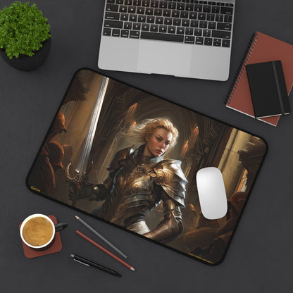 Desk Mat, MTG Playmat, MTG Playmat with Zones, Trading Card Game Play Mat, MTG Accessories, Gifts for Gamers, The Paladin