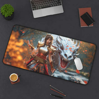 Desk Mat, MTG Playmat, MTG Playmat with Zones, Trading Card Game Play Mat, MTG Accessories, Gifts for Gamers, Lady Dragon 2