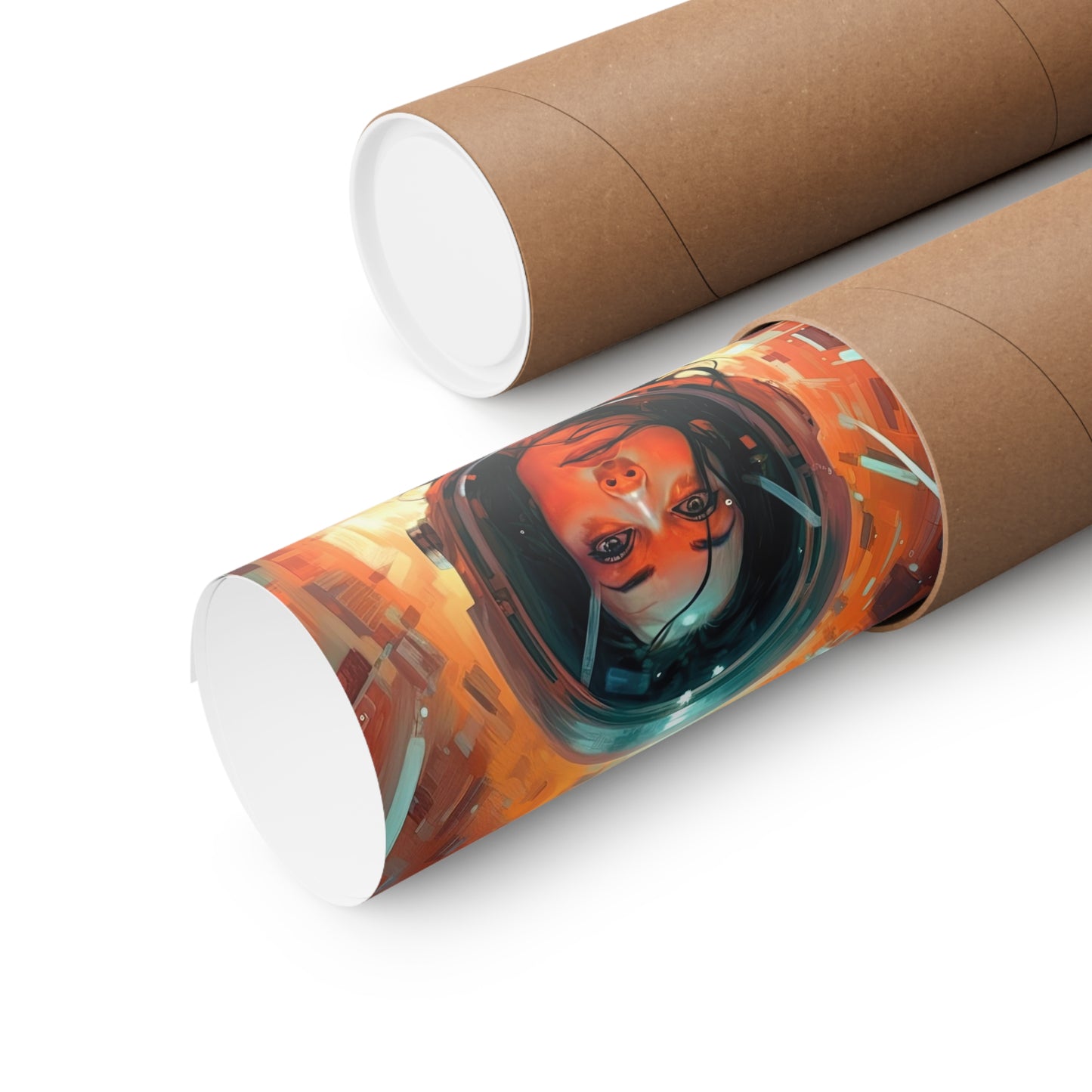 Scifi Girl 3 -  Space Girls Series Sci-fi Poster - Portrait - 12x18, 20x30, 24x36 - Museum Grade Matte Paper - by Nyobium