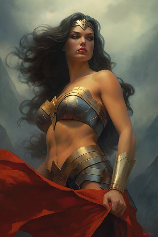 Wonder Woman 6 -  Sups Fanart Poster - Portrait - 12x18, 20x30, 24x36 - Museum Grade Matte Paper - by Nyobium