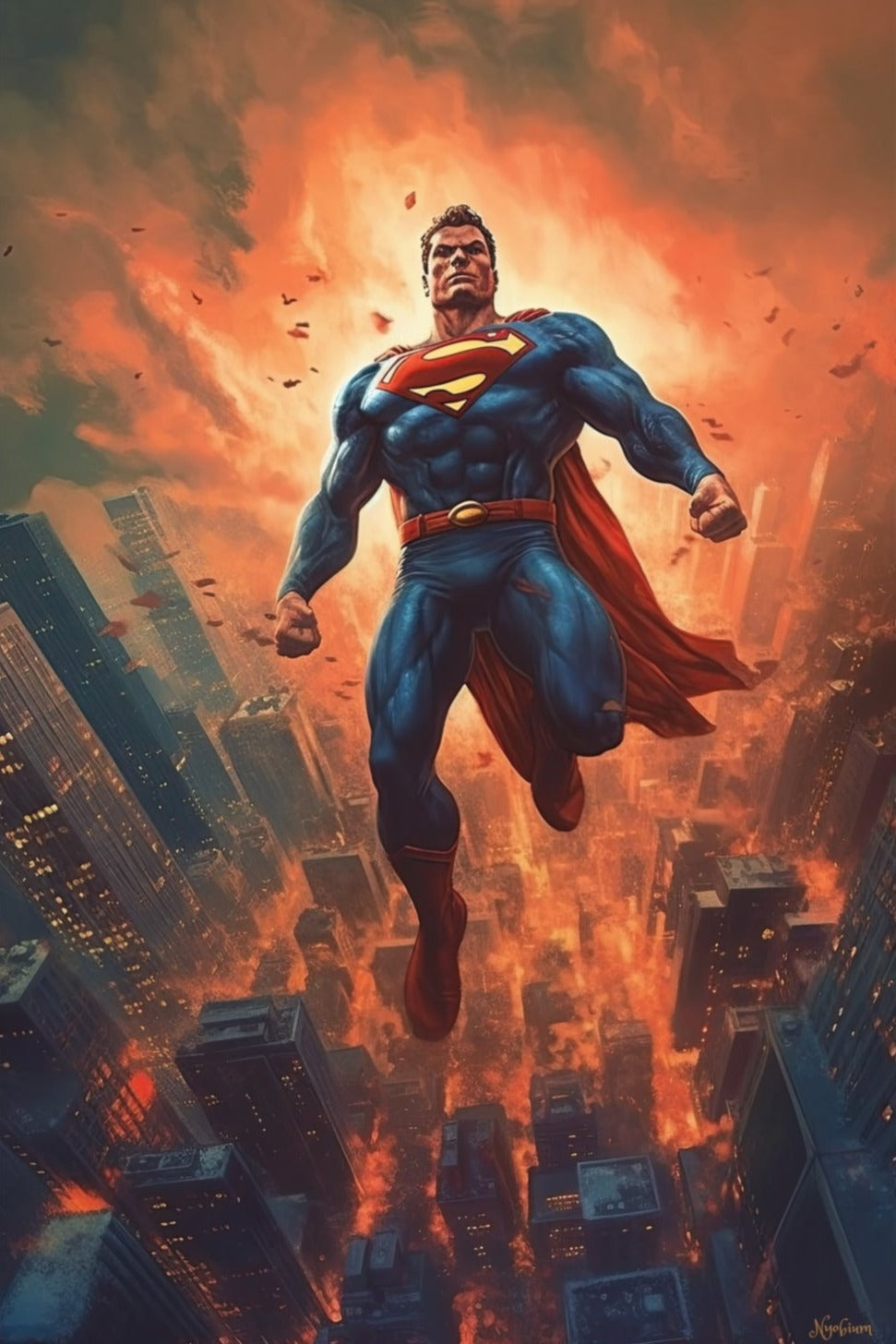 Superman 3 -  Sups Fanart Poster - Portrait - 12x18, 20x30, 24x36 - Museum Grade Matte Paper - by Nyobium