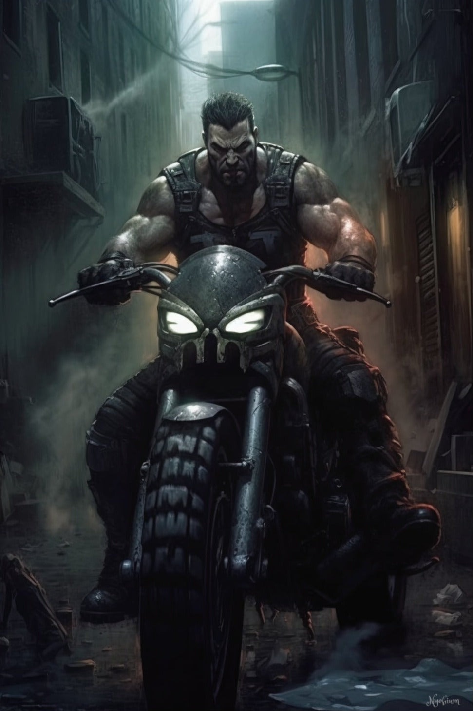 Punisher 2 -  Sups Fanart Poster - Portrait - 12x18, 20x30, 24x36 - Museum Grade Matte Paper - by Nyobium