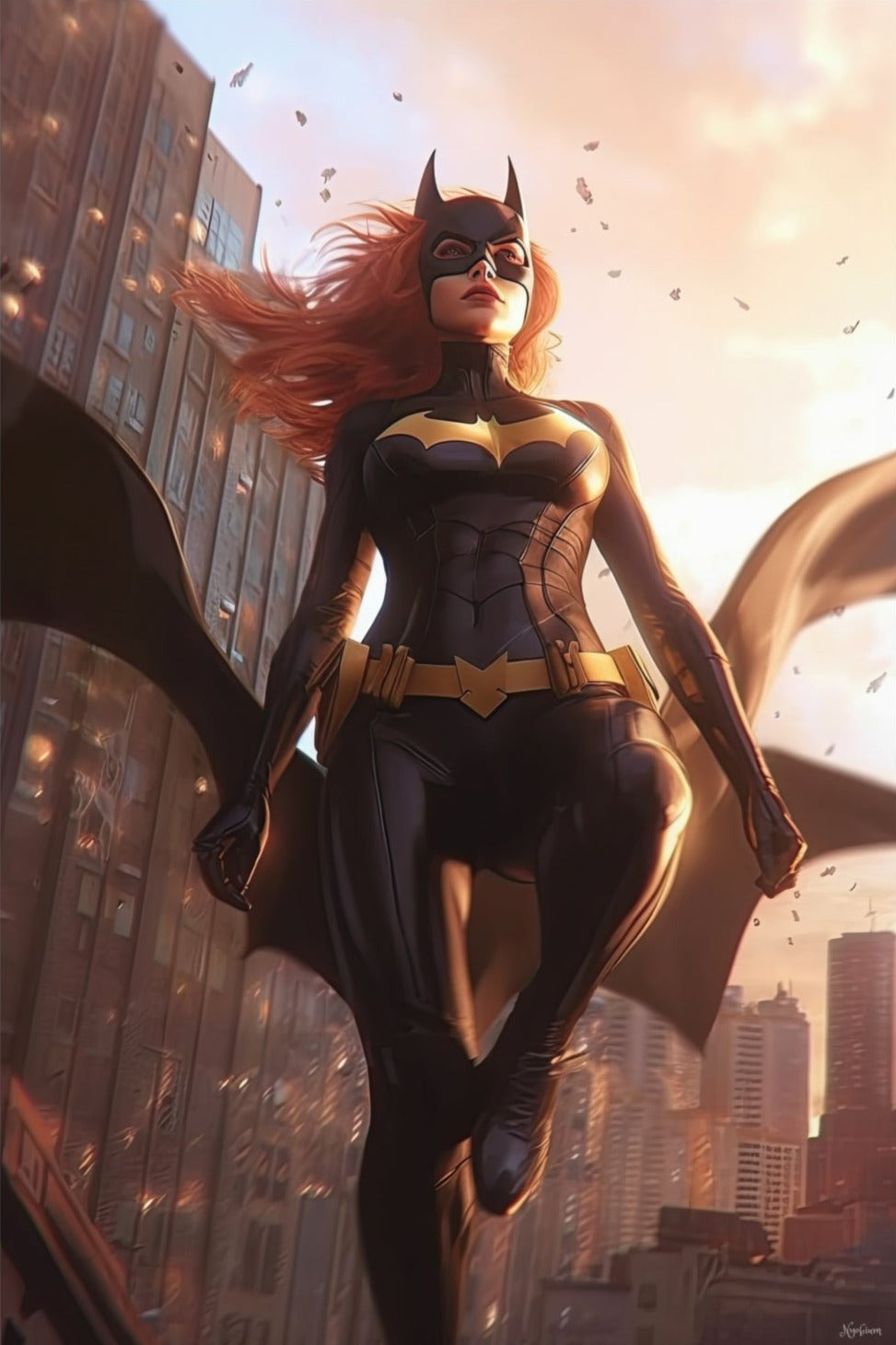 Batwoman Floating Sups Fanart Poster - Portrait - 12x18, 20x30, 24x36 - Museum Grade Matte Paper - by Nyobium