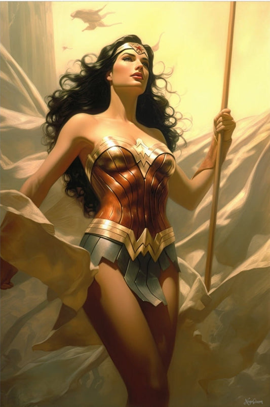 Wonder Woman 2 -  Sups Fanart Poster - Portrait - 12x18, 20x30, 24x36 - Museum Grade Matte Paper - by Nyobium