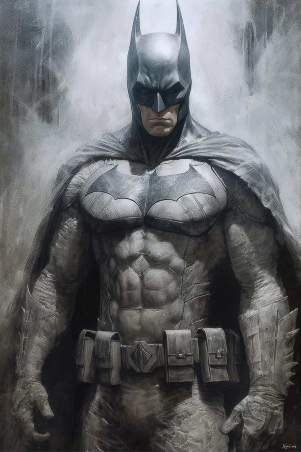 Batman 4 Sups Fanart Poster - Portrait - 12x18, 20x30, 24x36 - Museum Grade Matte Paper - by Nyobium