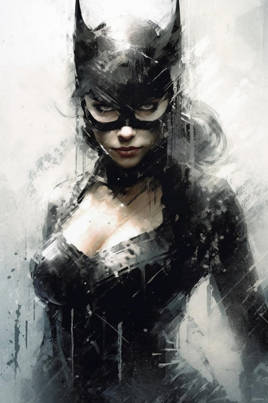 Catwoman 2 - Sups Fanart Poster - Portrait - 12x18, 20x30, 24x36 - Museum Grade Matte Paper - by Nyobium