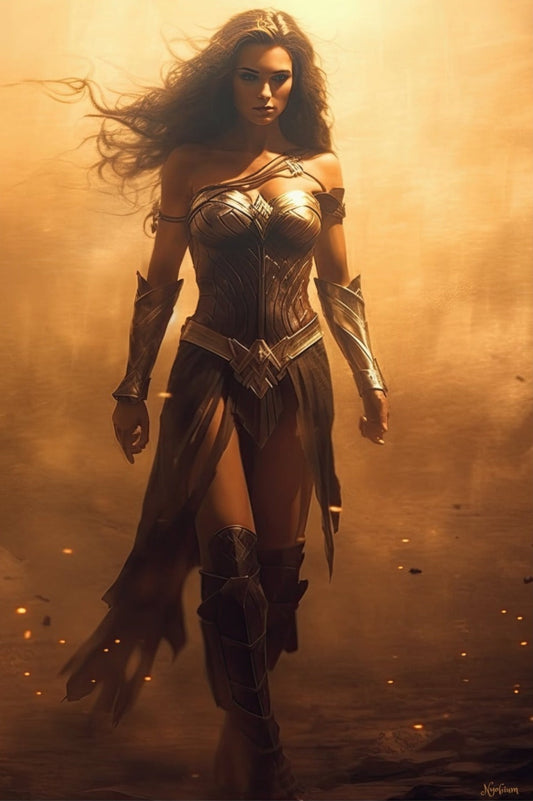 Wonder Woman 3 -  Sups Fanart Poster - Portrait - 12x18, 20x30, 24x36 - Museum Grade Matte Paper - by Nyobium