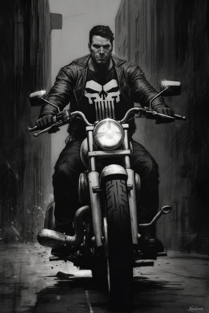 Punisher -  Sups Fanart Poster - Portrait - 12x18, 20x30, 24x36 - Museum Grade Matte Paper - by Nyobium