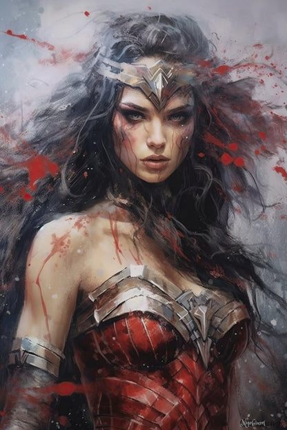 Wonder Woman 3 -  Sups Fanart Poster - Portrait - 12x18, 20x30, 24x36 - Museum Grade Matte Paper - by Nyobium