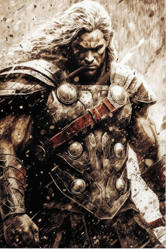 Thor 2 -  Sups Fanart Poster - Portrait - 12x18, 20x30, 24x36 - Museum Grade Matte Paper - by Nyobium