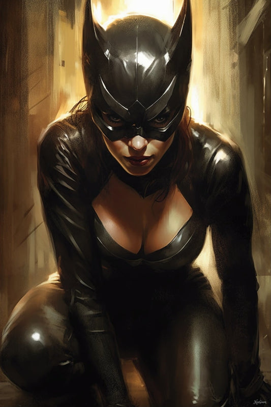 Catwoman 4 - Sups Fanart Poster - Portrait - 12x18, 20x30, 24x36 - Museum Grade Matte Paper - by Nyobium